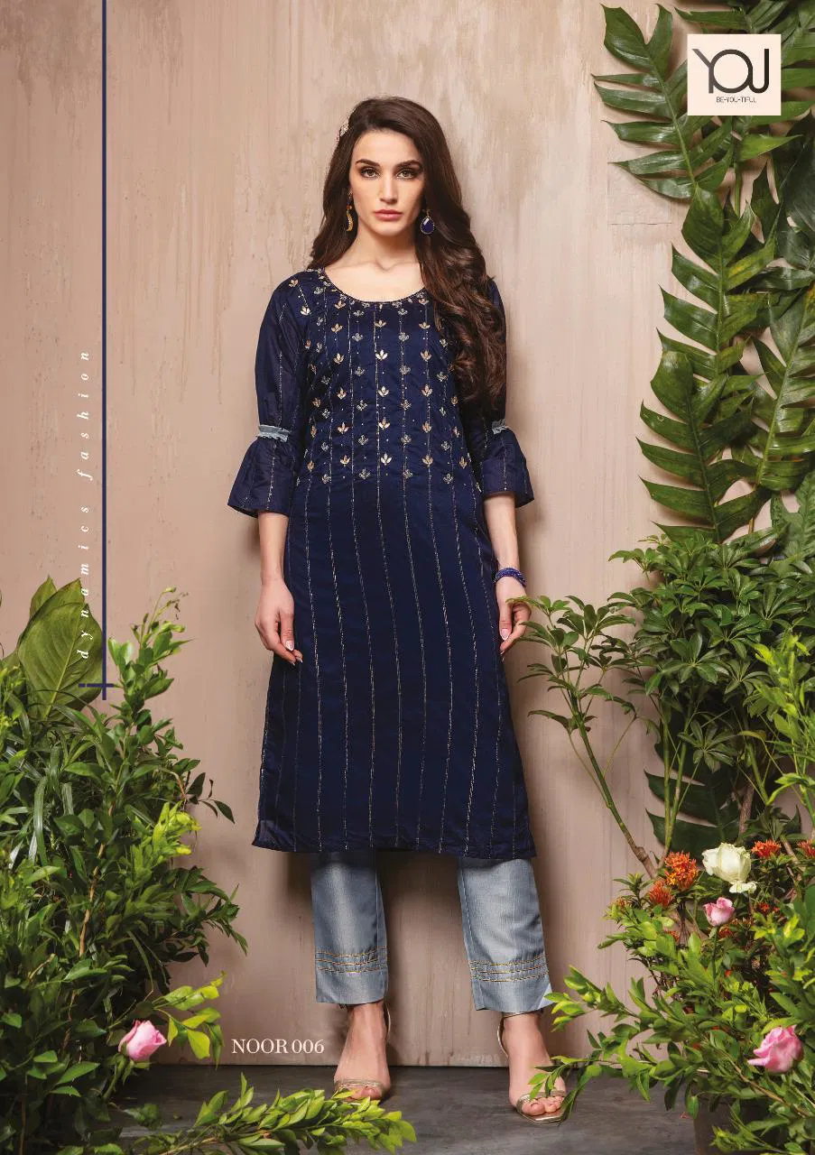 Wanna Noor latest Fancy Designer Festive Wear Kurti With Bottom Collection